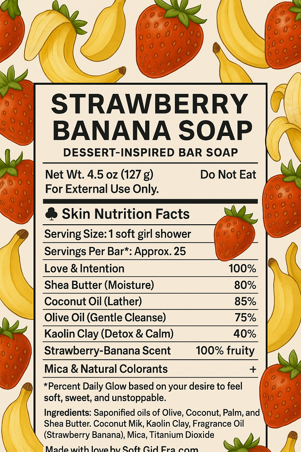 🍓🍌✨ Strawberry Banana Soap 2pk