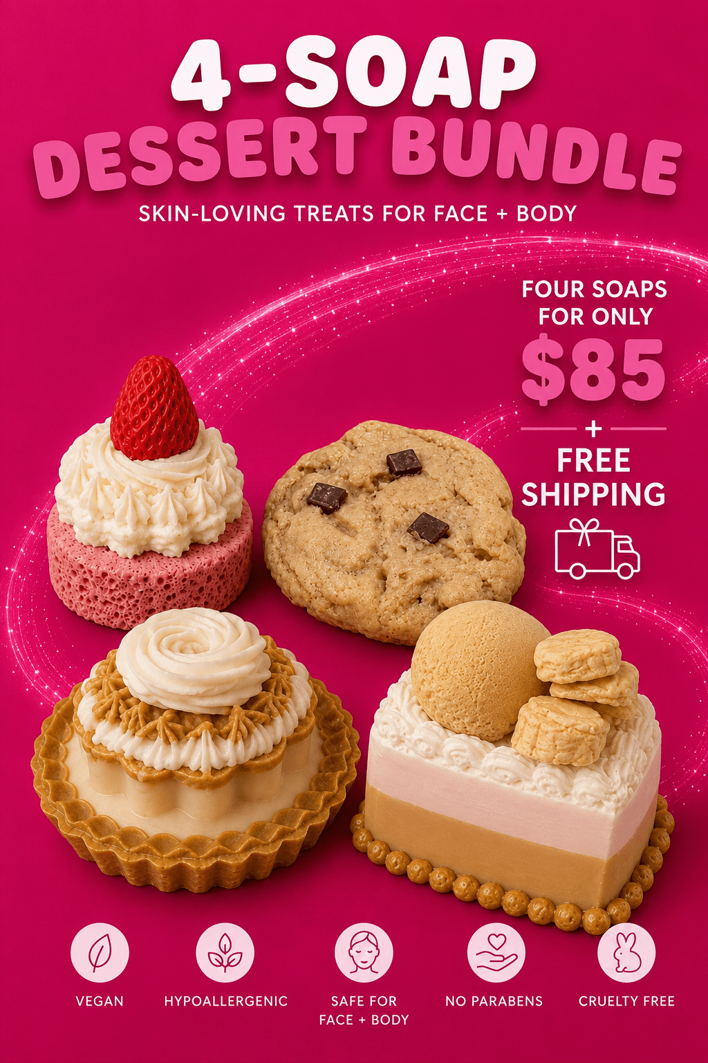 4-Soap Dessert Bundle - Soft Girl Era
