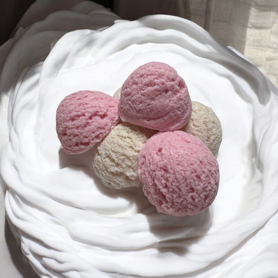 Scoops of Joy: Strawberry & Vanilla Mini Soap Set
