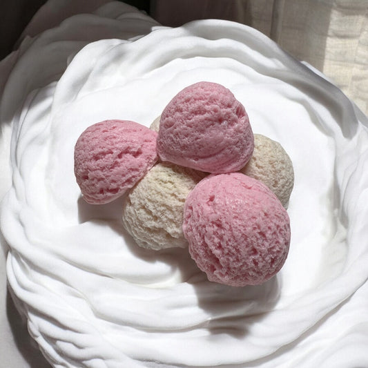 Scoops of Joy: Strawberry & Vanilla Mini Soap Set