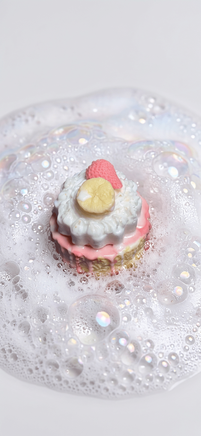 🍓🍌✨ Berry Banana Cake Soap - Soft Girl Era