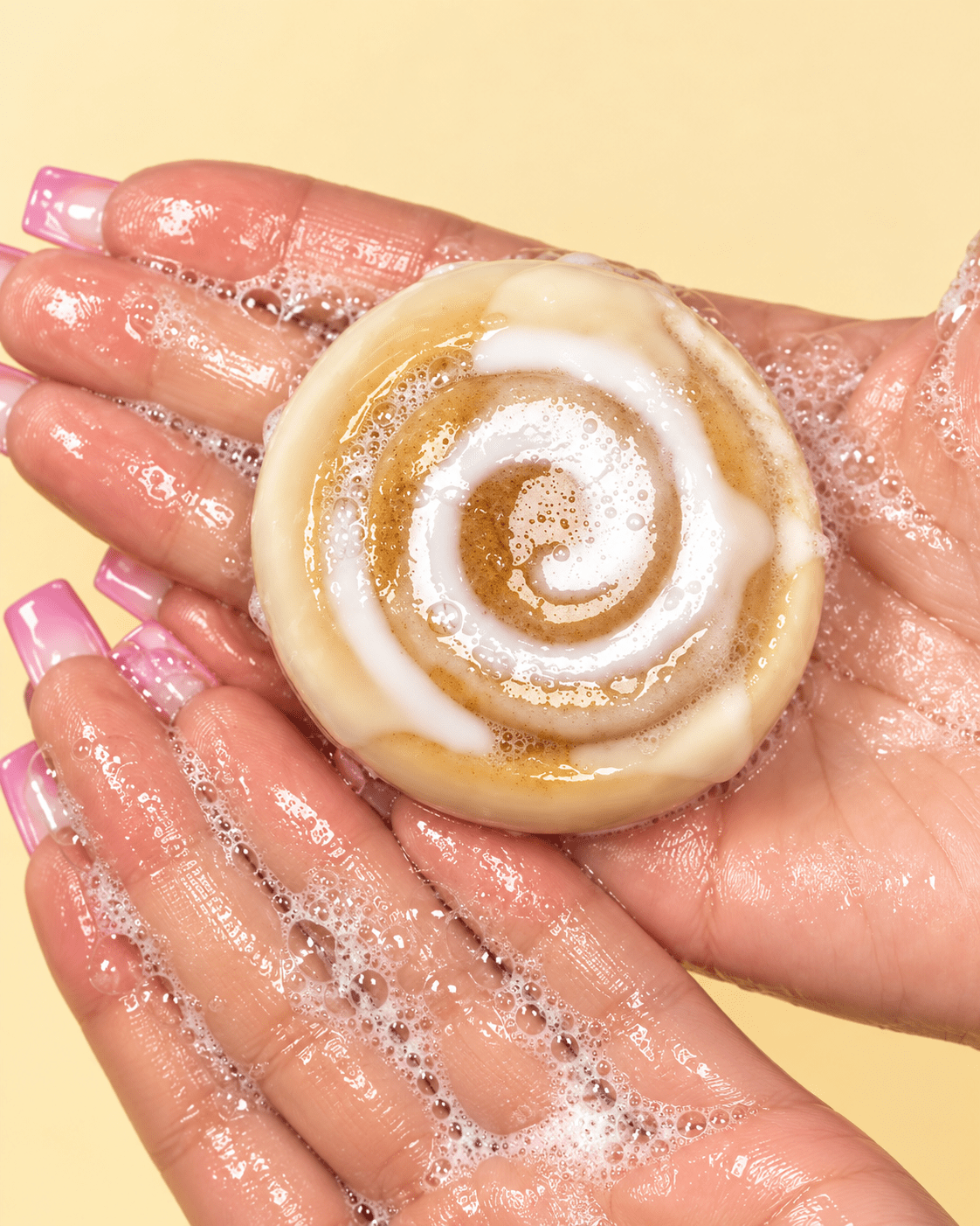 Handmade Cinnamon Bun Soap (Warm Cinnamon & Vanilla Scent ) - Soft Girl Era