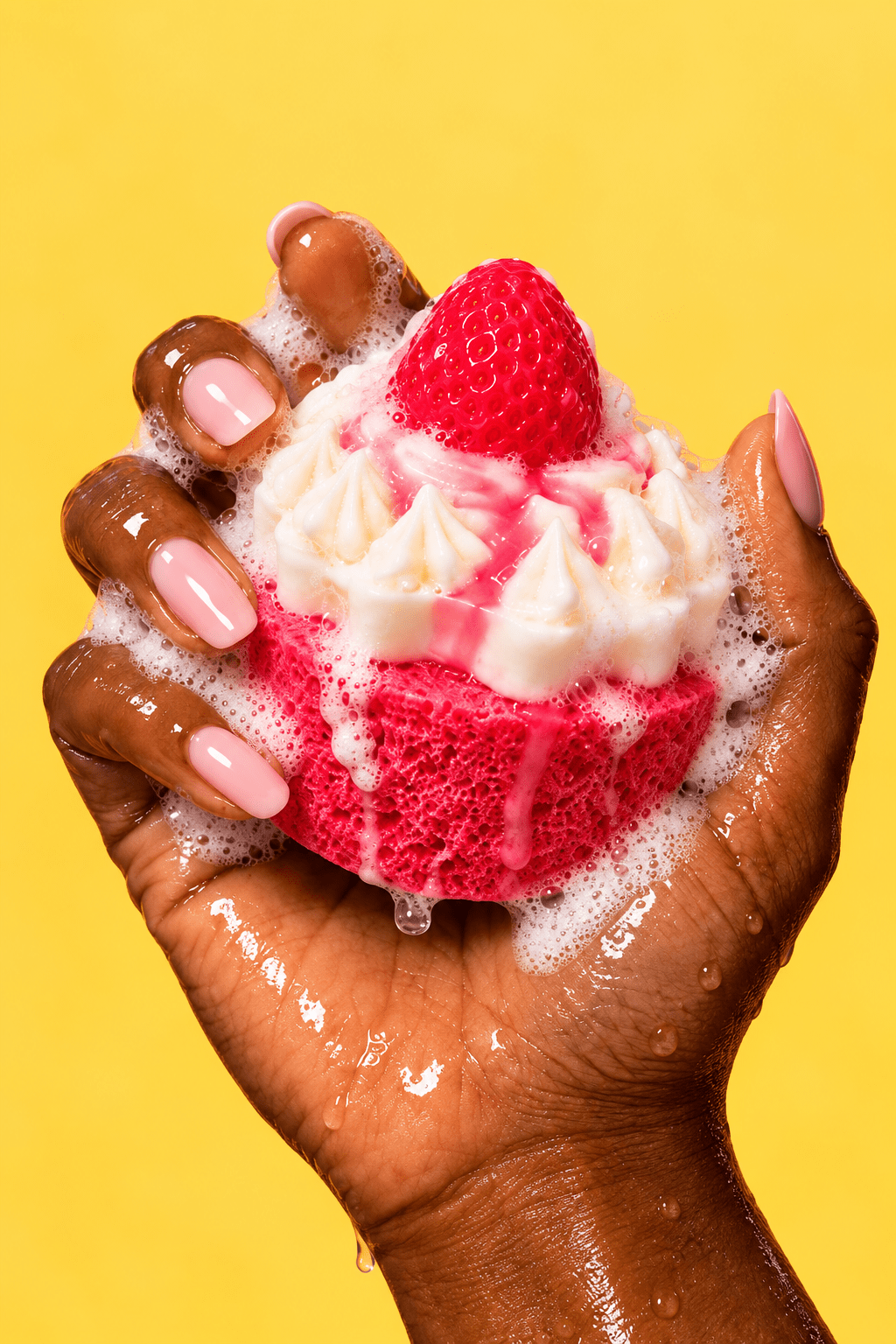 Handmade Strawberry Shortcake Soap With Strawberry Vanilla Scent - Soft Girl Era