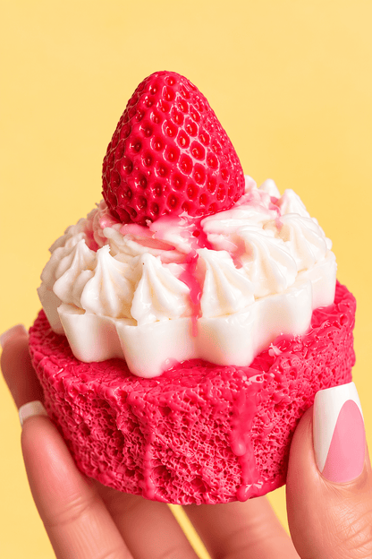 Handmade Strawberry Shortcake Soap With Strawberry Vanilla Scent - Soft Girl Era