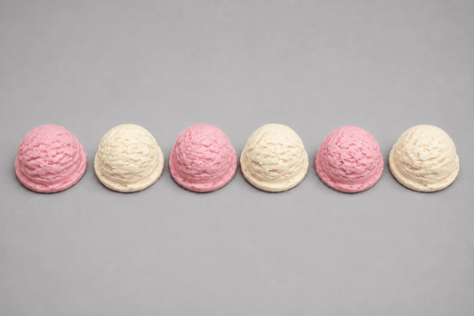 🍦🍓🍨 Scoops of Joy : Strawberry & Vanilla Mini Soap Set - Soft Girl Era
