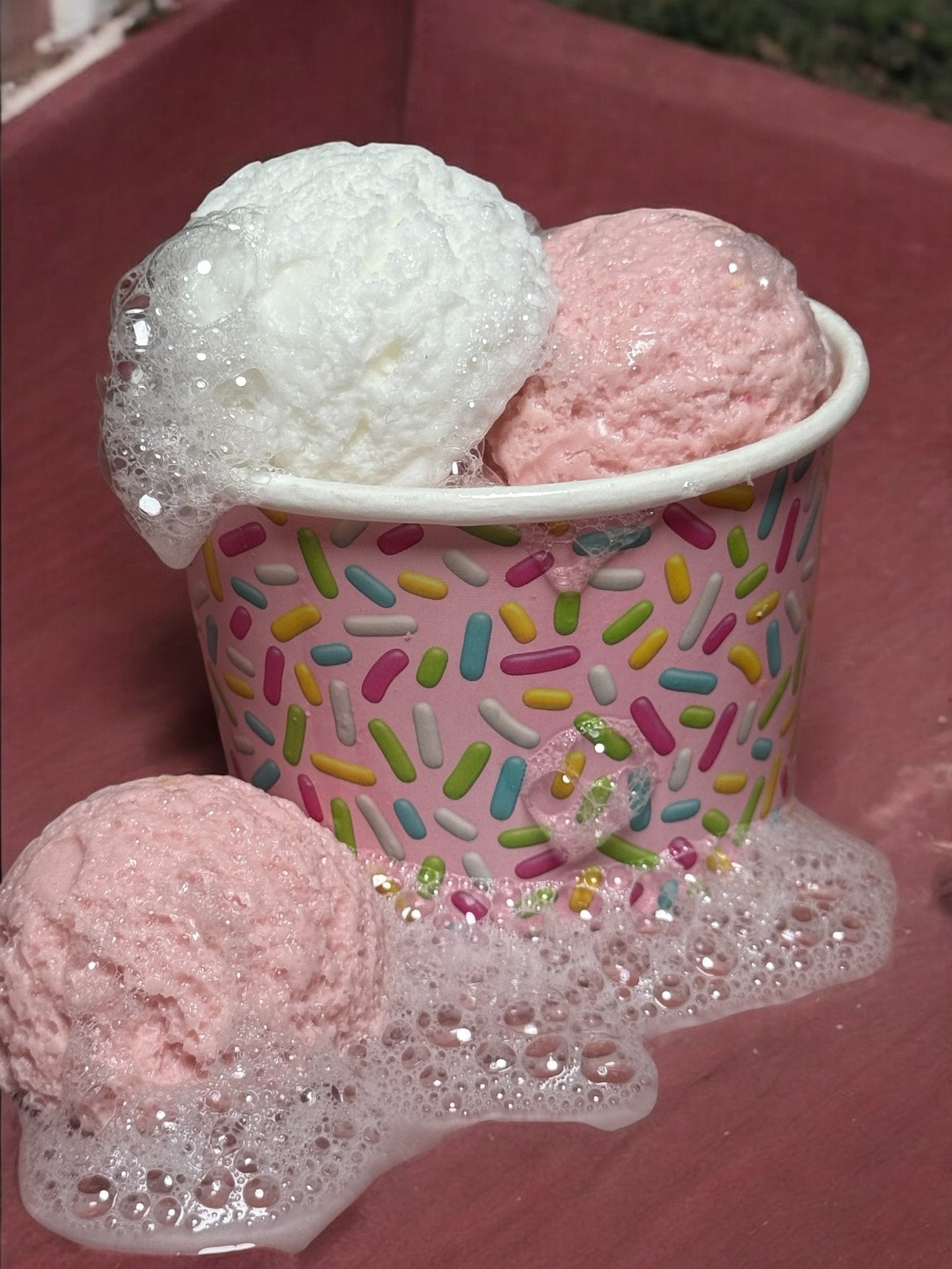 🍦🍓🍨 Scoops of Joy : Strawberry & Vanilla Mini Soaps 6pk - Soft Girl Era