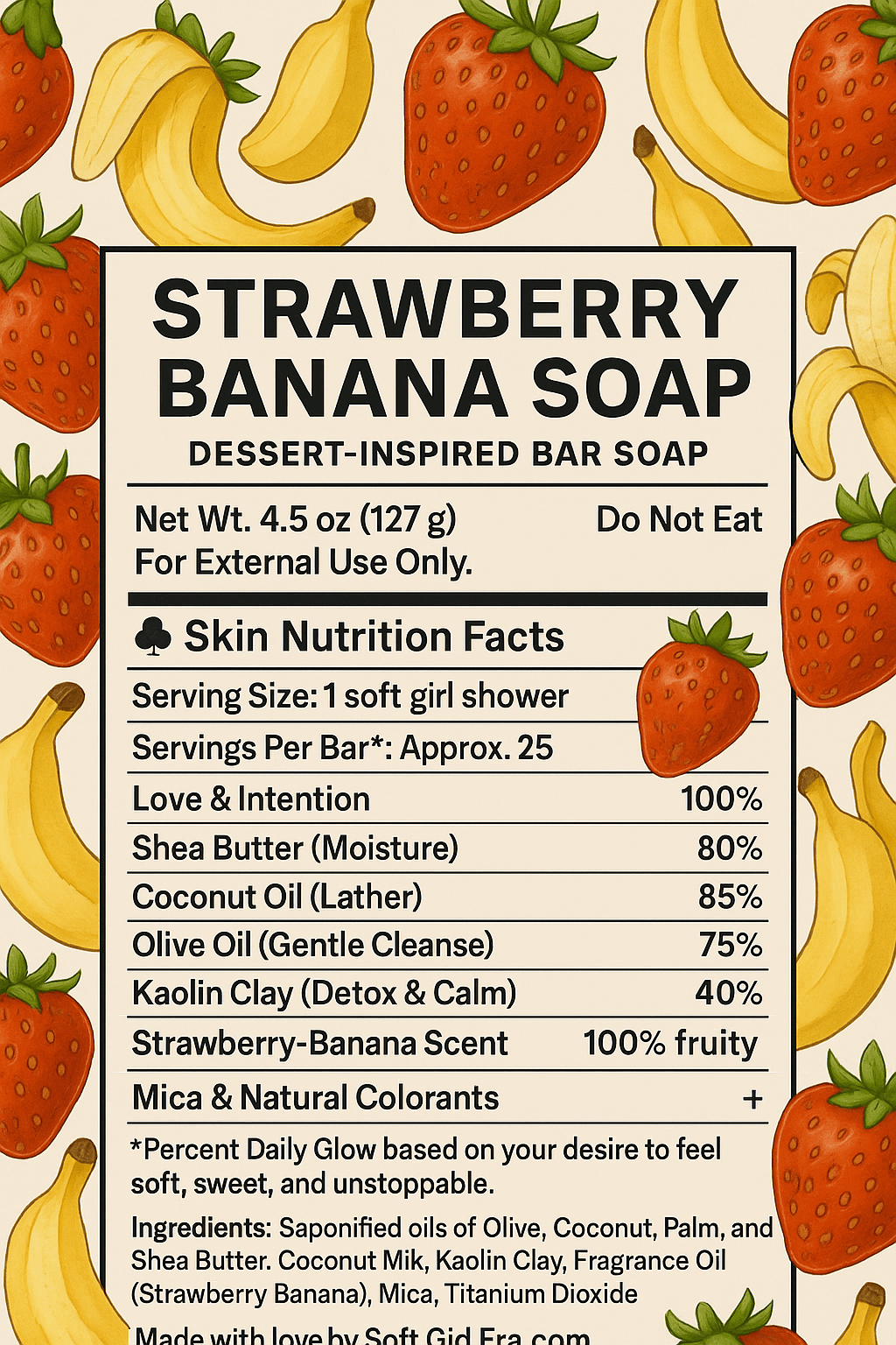 🍓🍌✨ Strawberry Banana Soap 2pk - Soft Girl Era